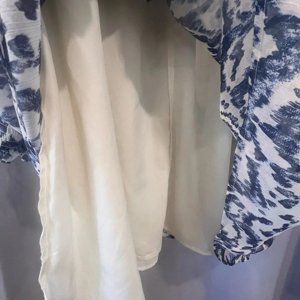 EUC Eloquii Blue and White Long Sleeve Dress - Picture 7 of 7